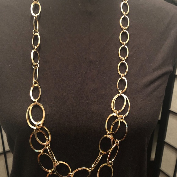 NY & Company Gold Loop Chain Necklace - Picture 2 of 4